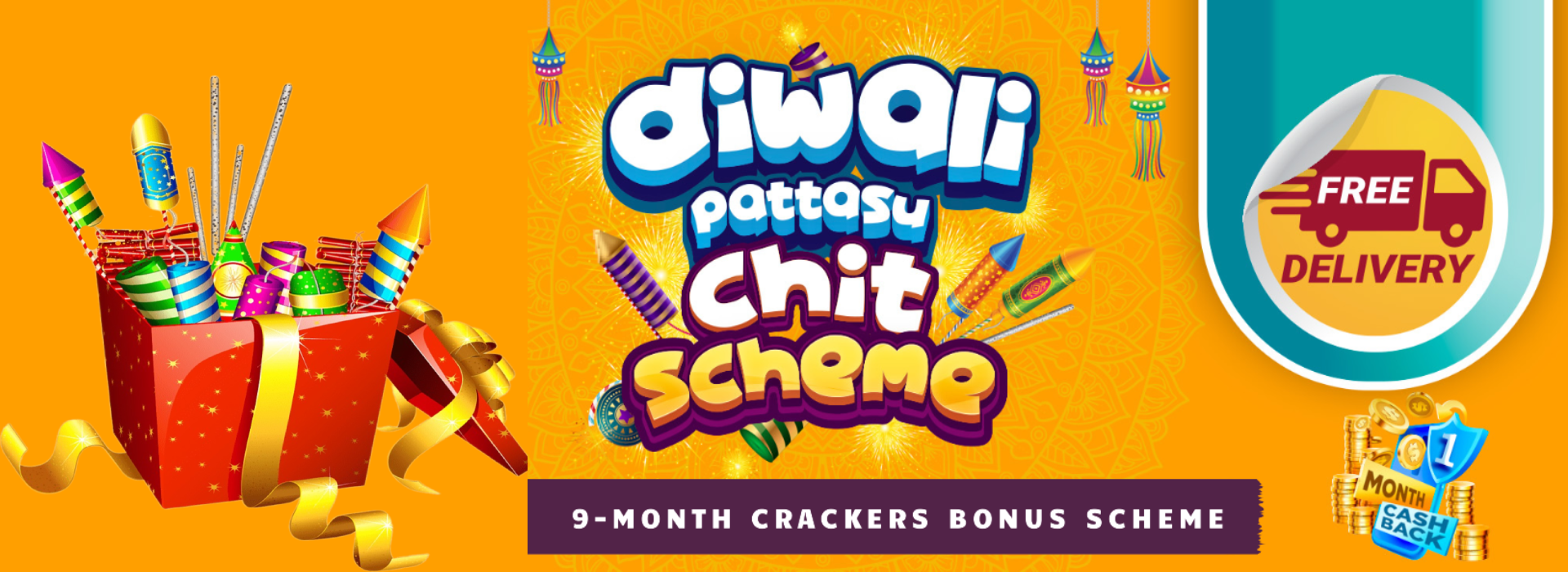 crackers corner 9 month Diwali pattasu chit Schemes